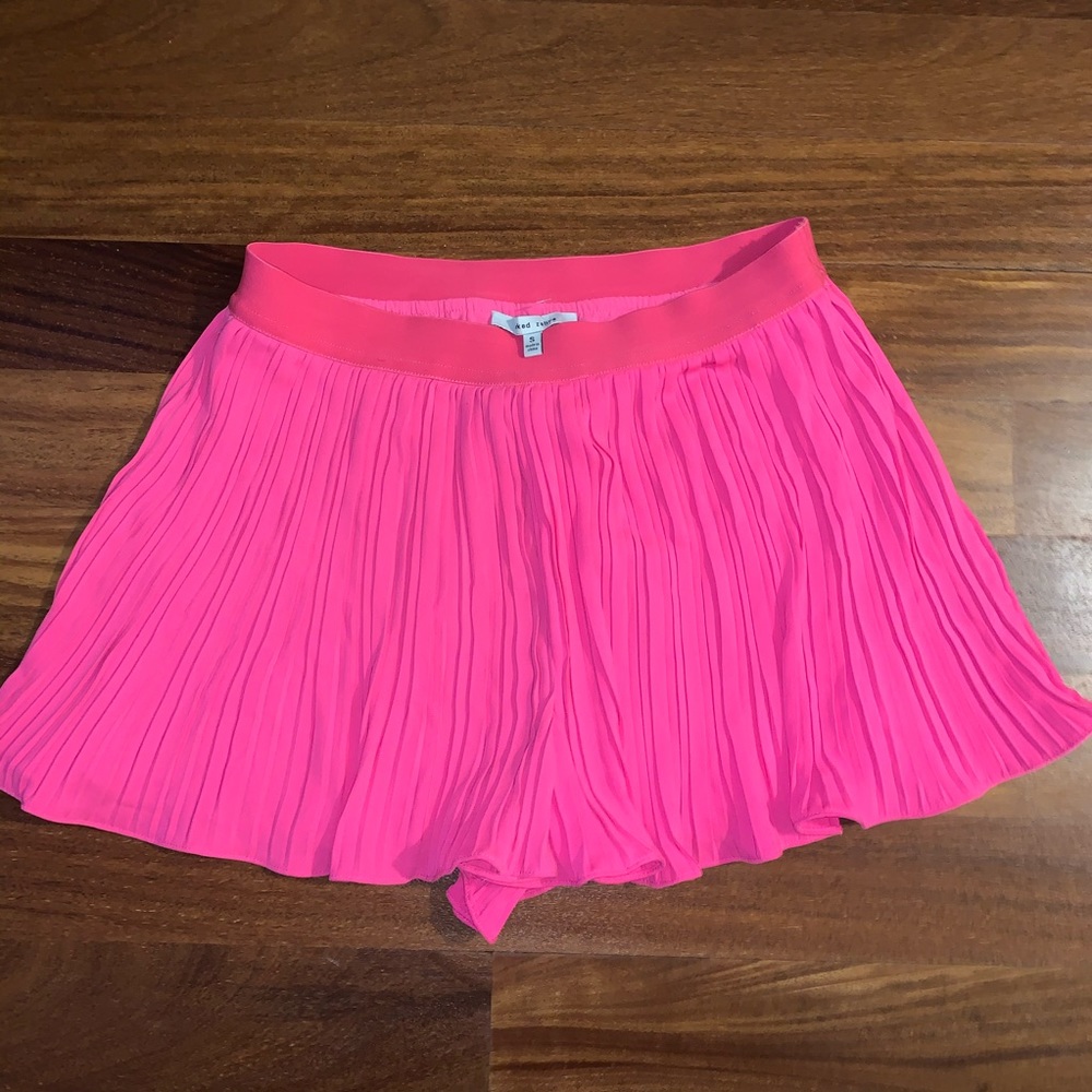 Naked Zebra Hot Pink Pleated Shorts